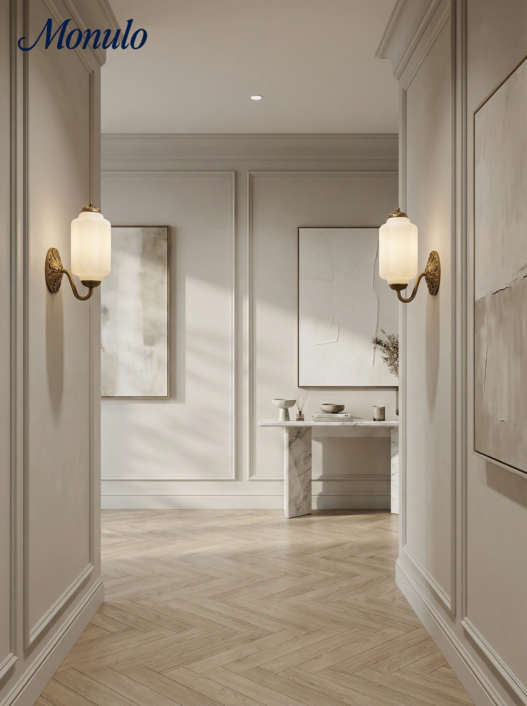 Klasyczna szklana lampa ścienna w kształcie dyni