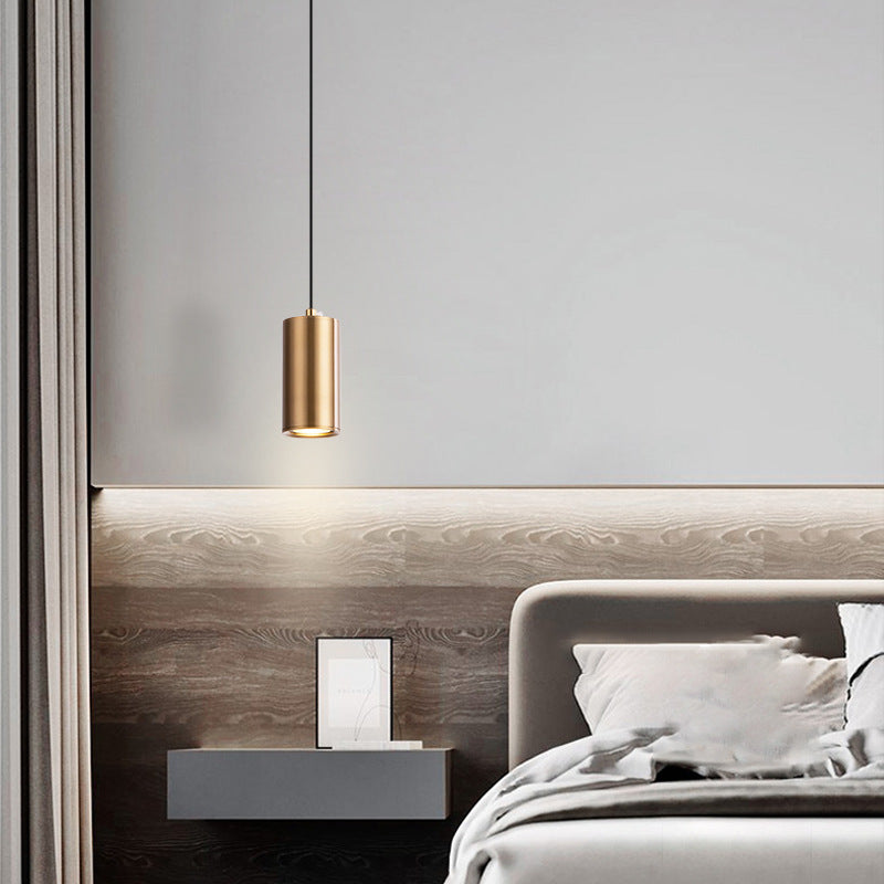 Nordycka minimalistyczna lampa wisząca kolumna z metalu