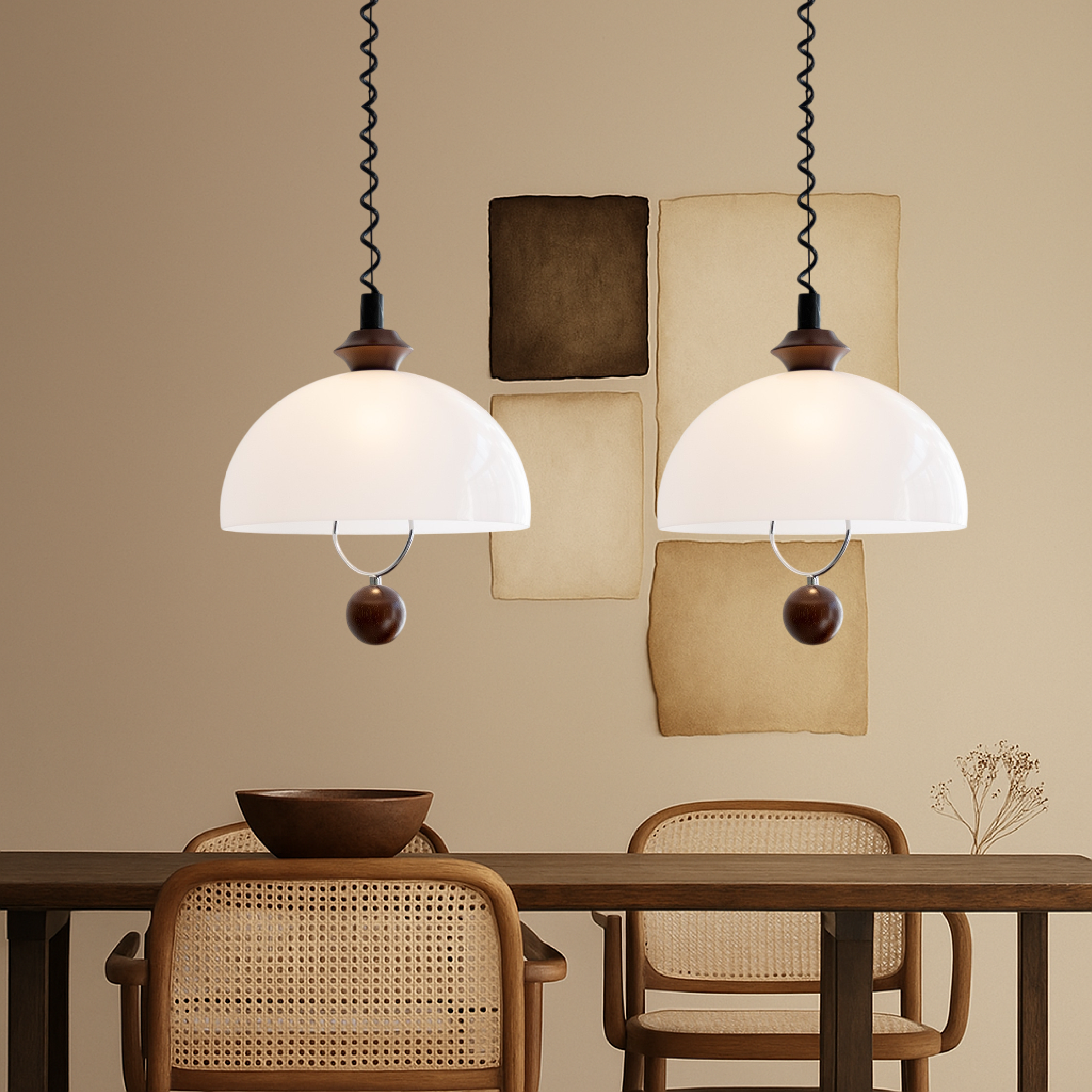 Lampa wisząca LED w stylu vintage z metalu