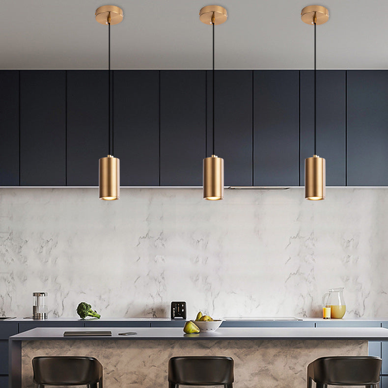 Nordycka minimalistyczna lampa wisząca kolumna z metalu