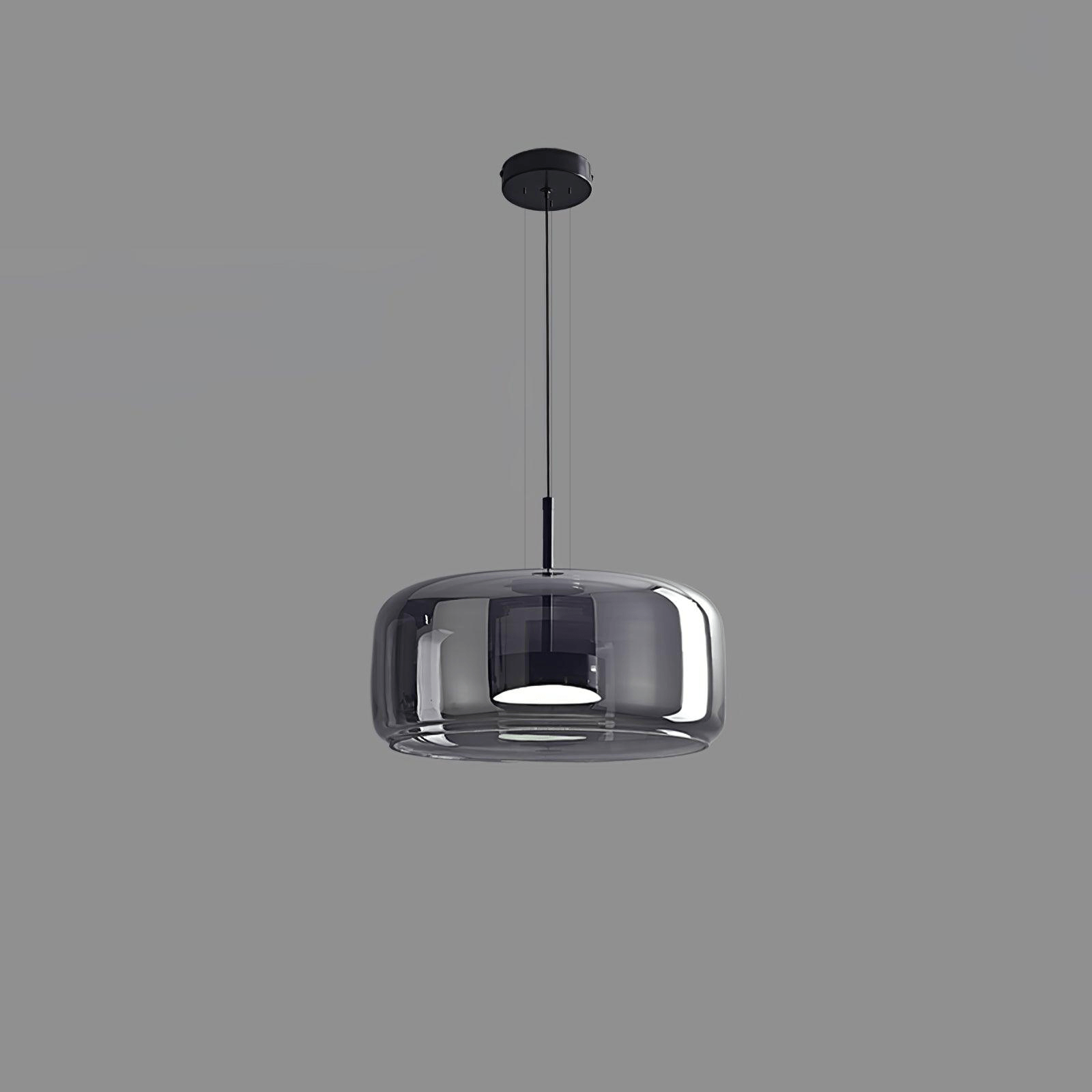 Moderne hanglamp met LED van getint glas