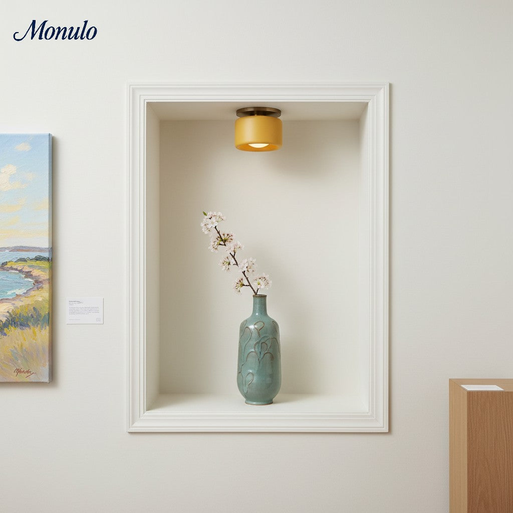 Skandynawska porcelanowa lampa sufitowa montowana na płasko