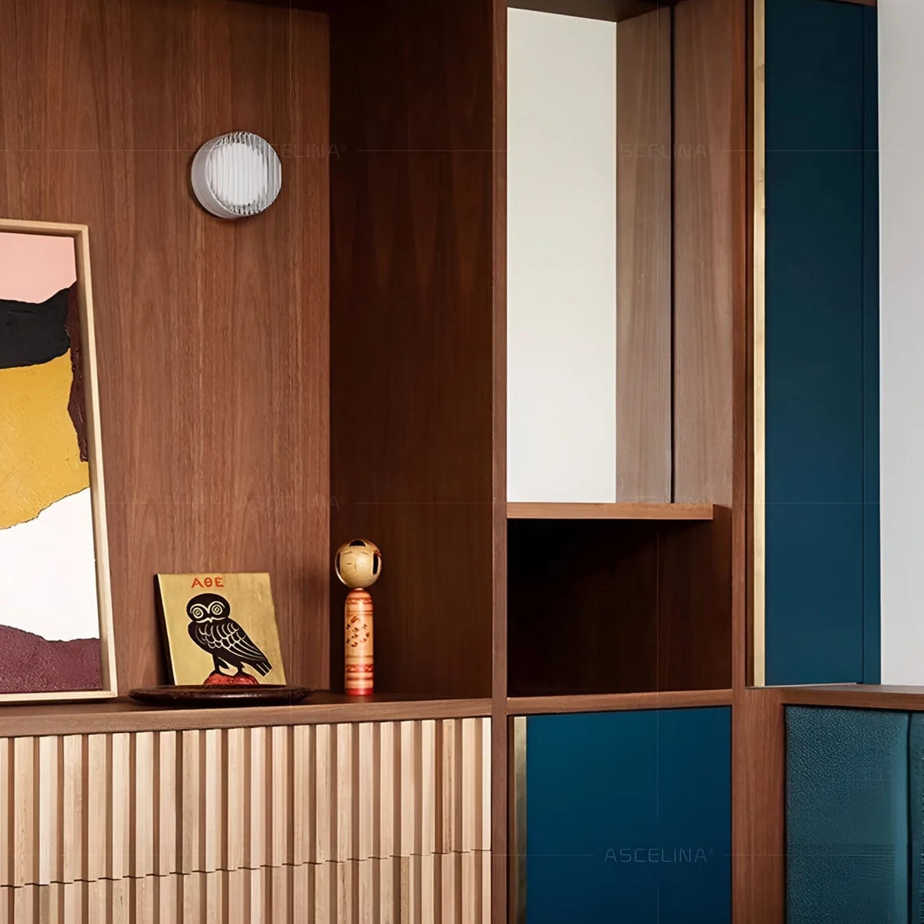 Ronde wandlamp met zacht licht