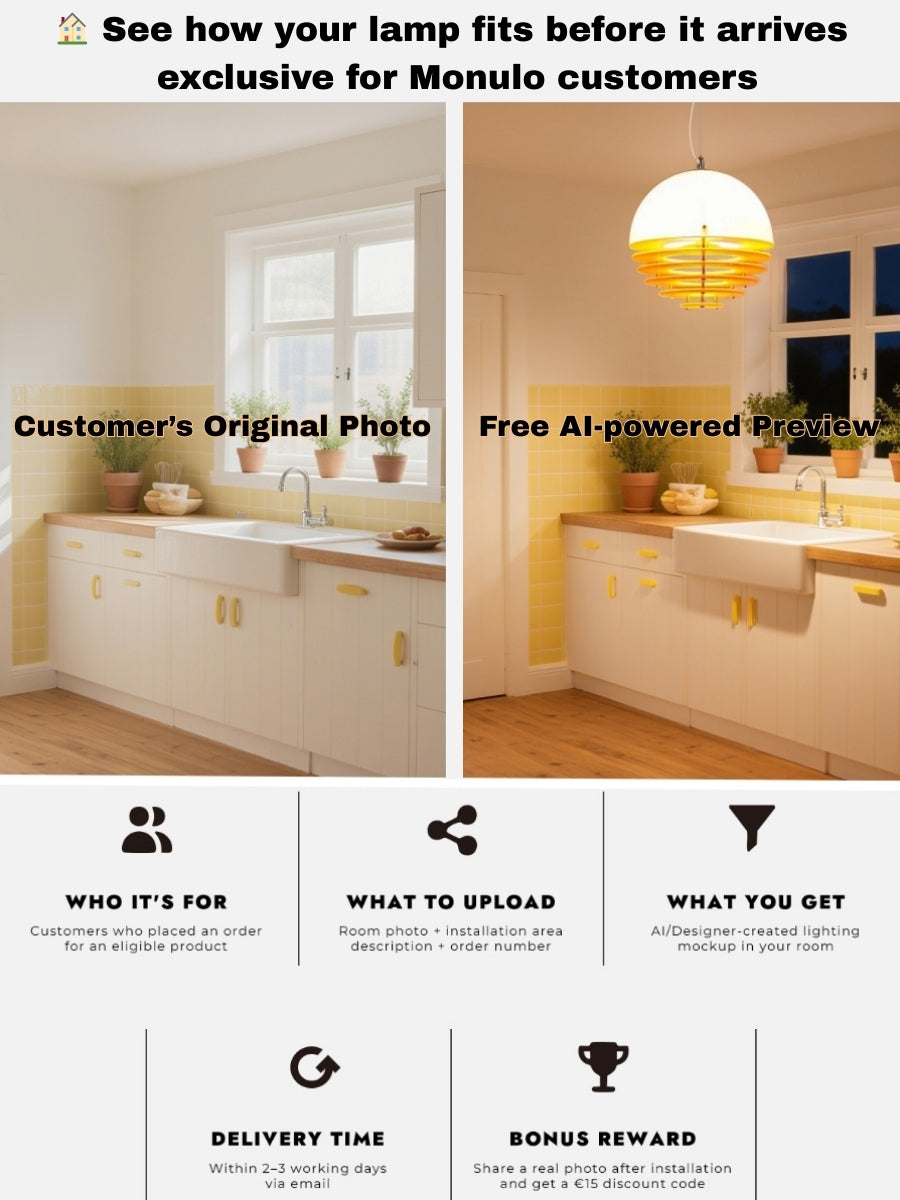 Moderne hanglamp Sunset met lamp in Bauhaus-stijl