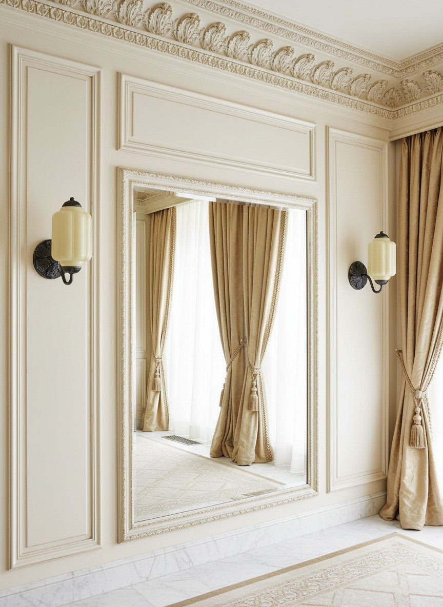 Klasyczna szklana lampa ścienna w kształcie dyni