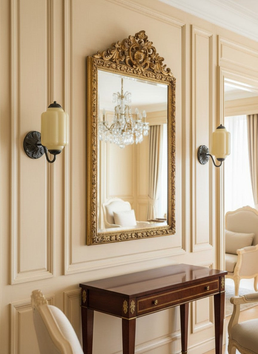 Klasyczna szklana lampa ścienna w kształcie dyni