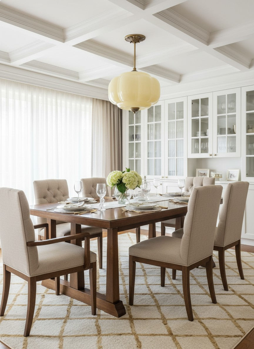 Lampa wisząca w kształcie dyni w stylu vintage, półpłaska, szklana