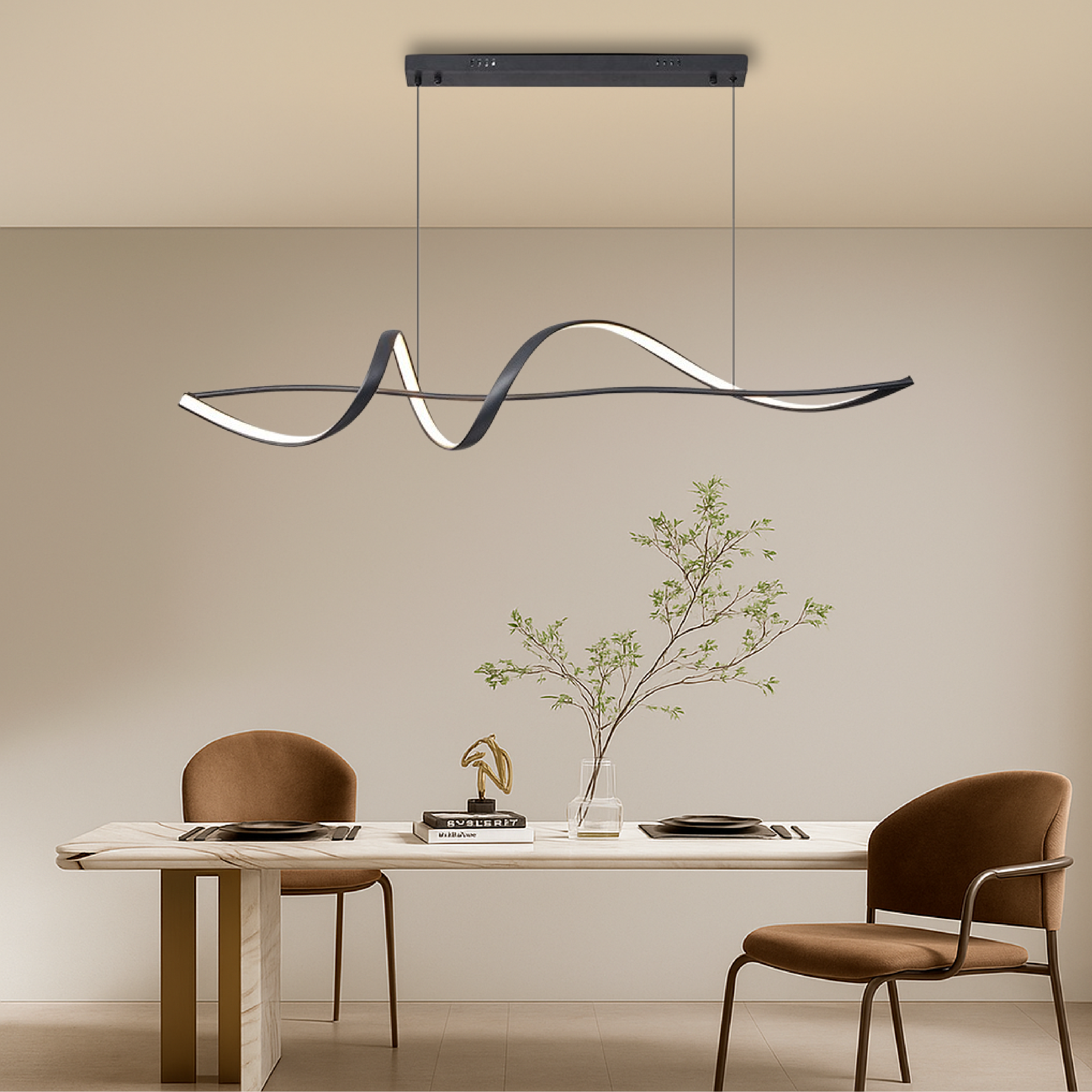 Minimalistyczna lampa wisząca LED Flow