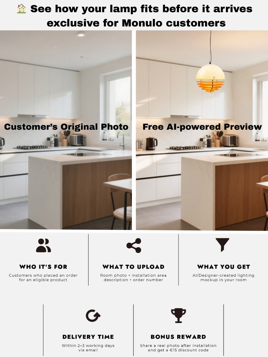 Moderne hanglamp Sunset met lamp in Bauhaus-stijl