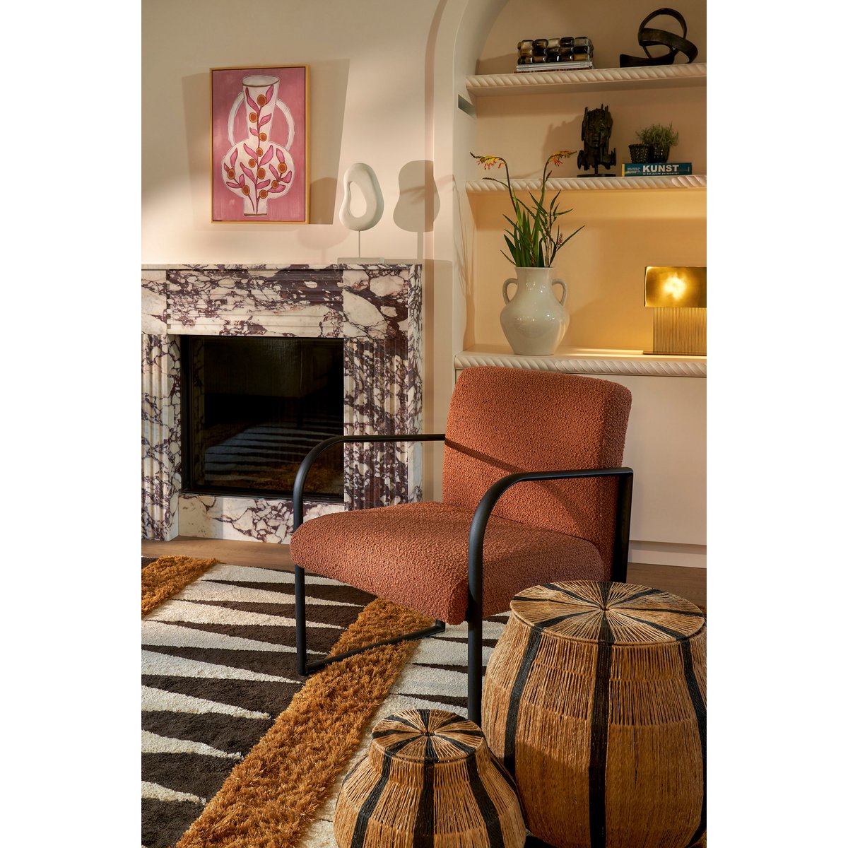 Abstracte ovale versiering op een staande voet