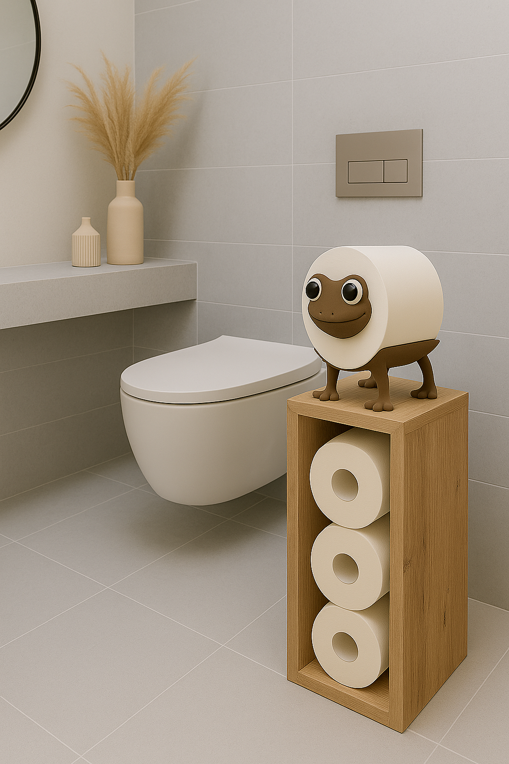 Stojący uchwyt na rolkę papieru toaletowego w kształcie zwierzęcia