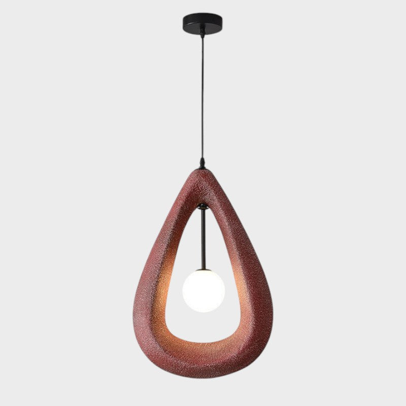 Moderne ovale hanglamp in Japanse stijl