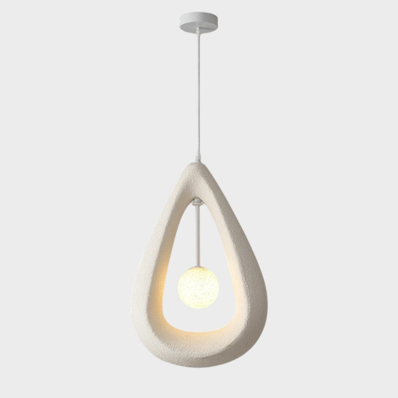 Moderne ovale hanglamp in Japanse stijl