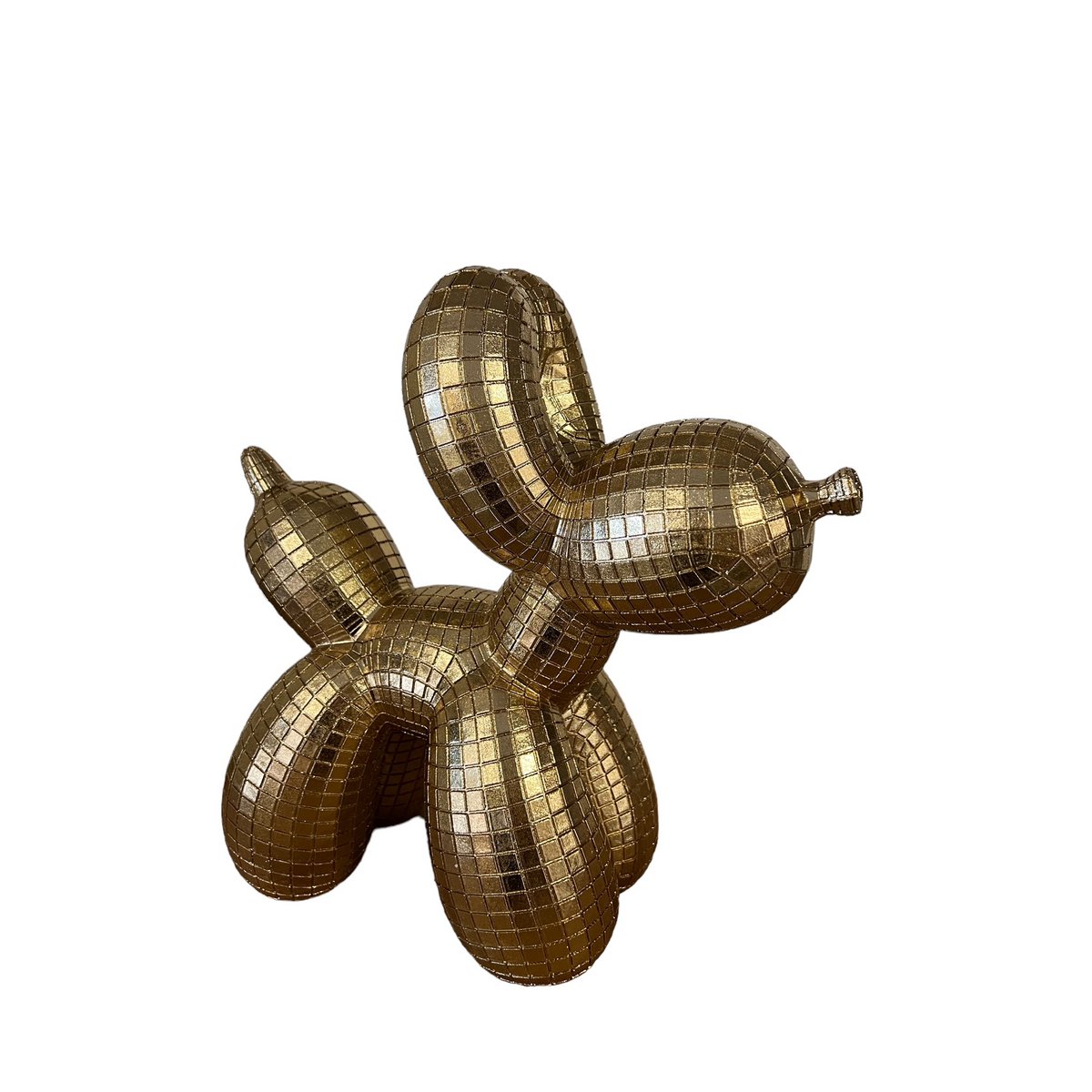 Figurka psa w formie balonu z kafelkową powierzchnią