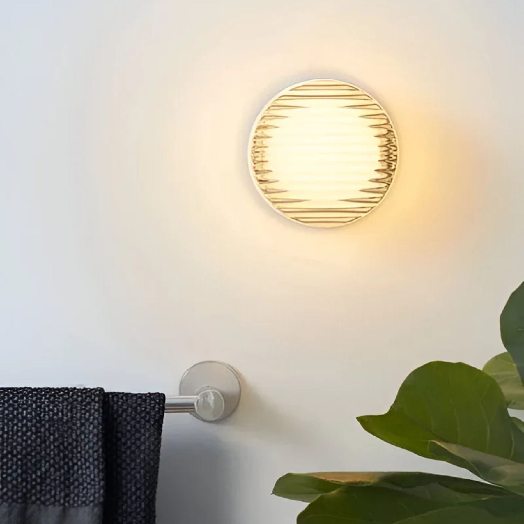 Ronde wandlamp met zacht licht