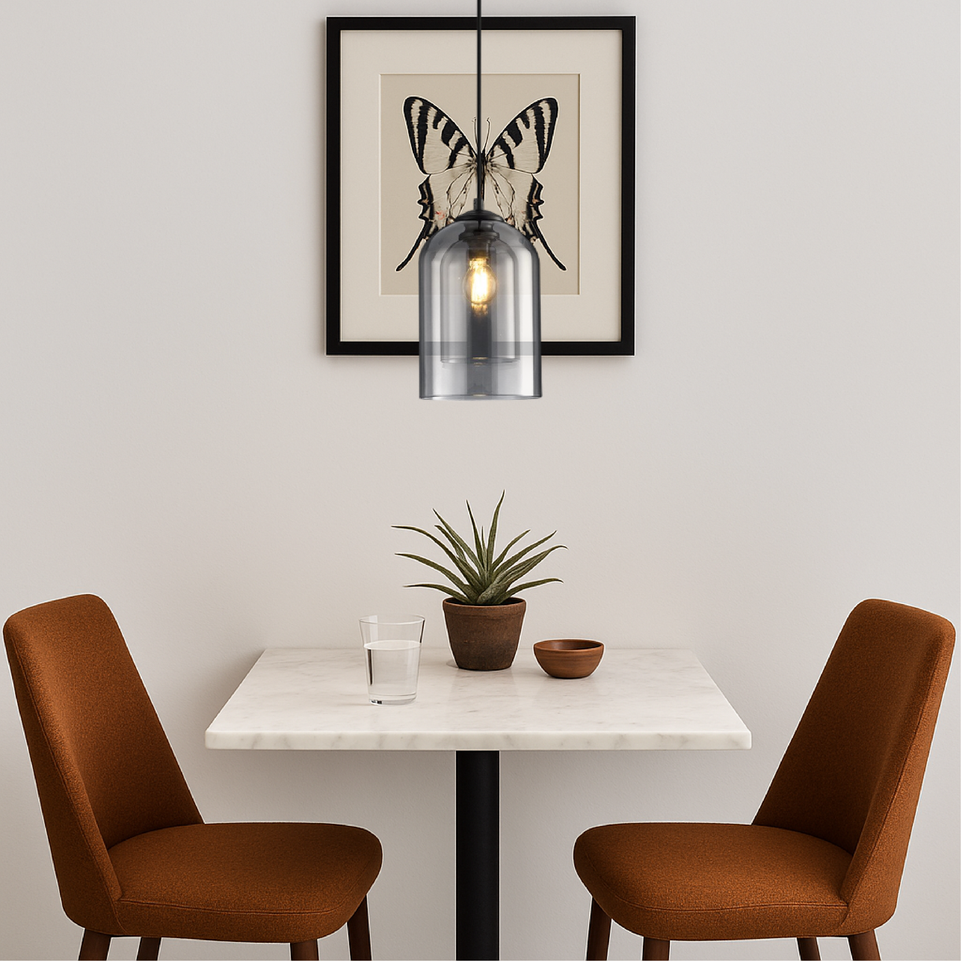 Klasyczna szklana lampa wisząca