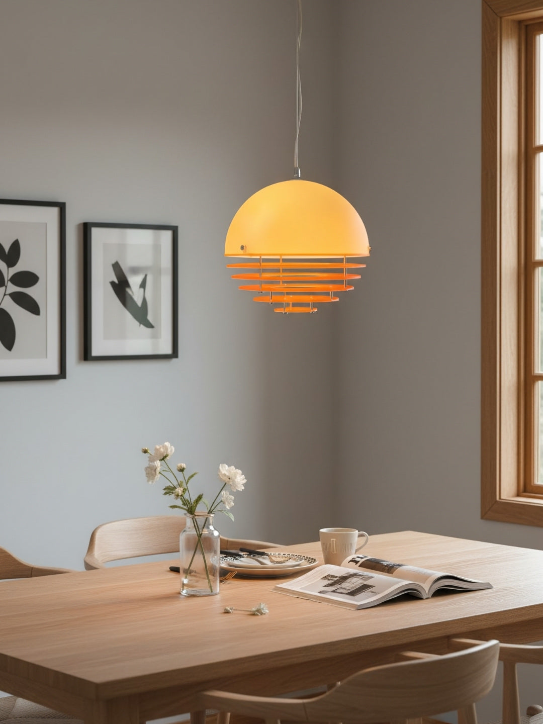 Nowoczesna lampa wisząca Sunset z lampą w stylu Bauhaus
