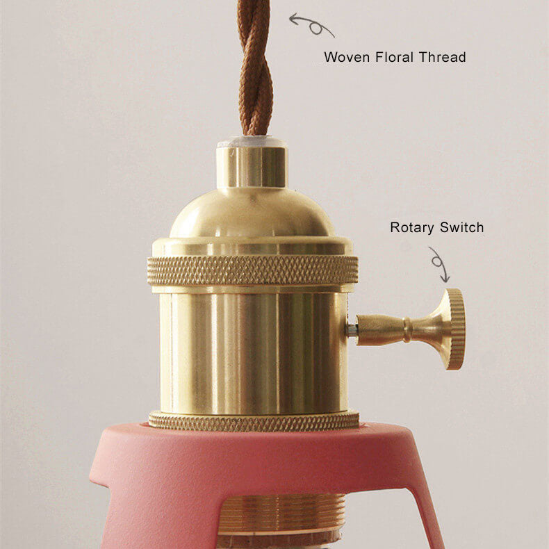 Industriële gekleurde hanglamp LED met metalen kap