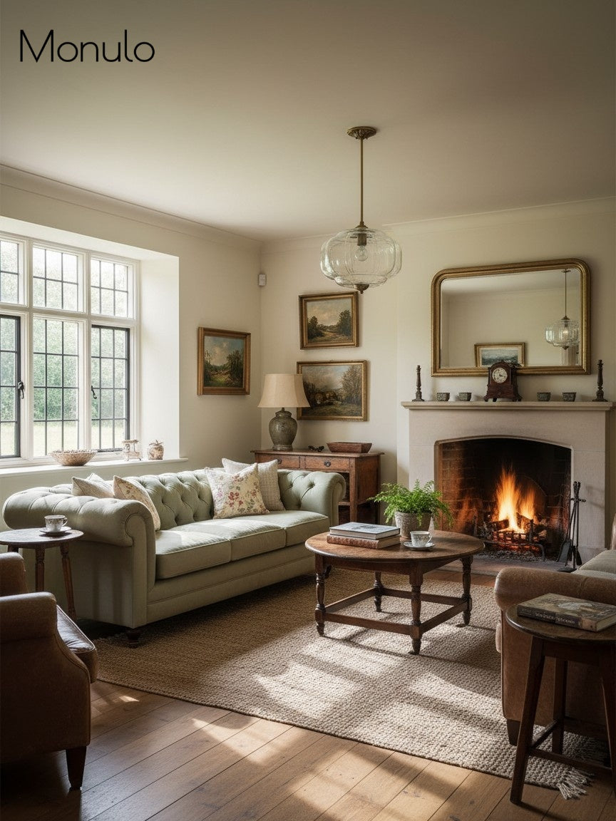 Lampa wisząca w kształcie dyni w stylu vintage, półpłaska, szklana