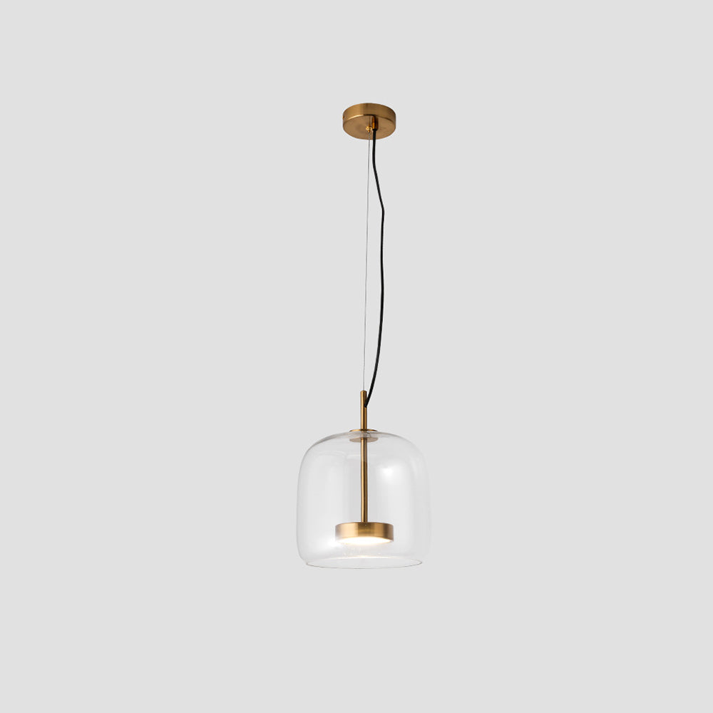 Glazen hanglamp met modern ontwerp