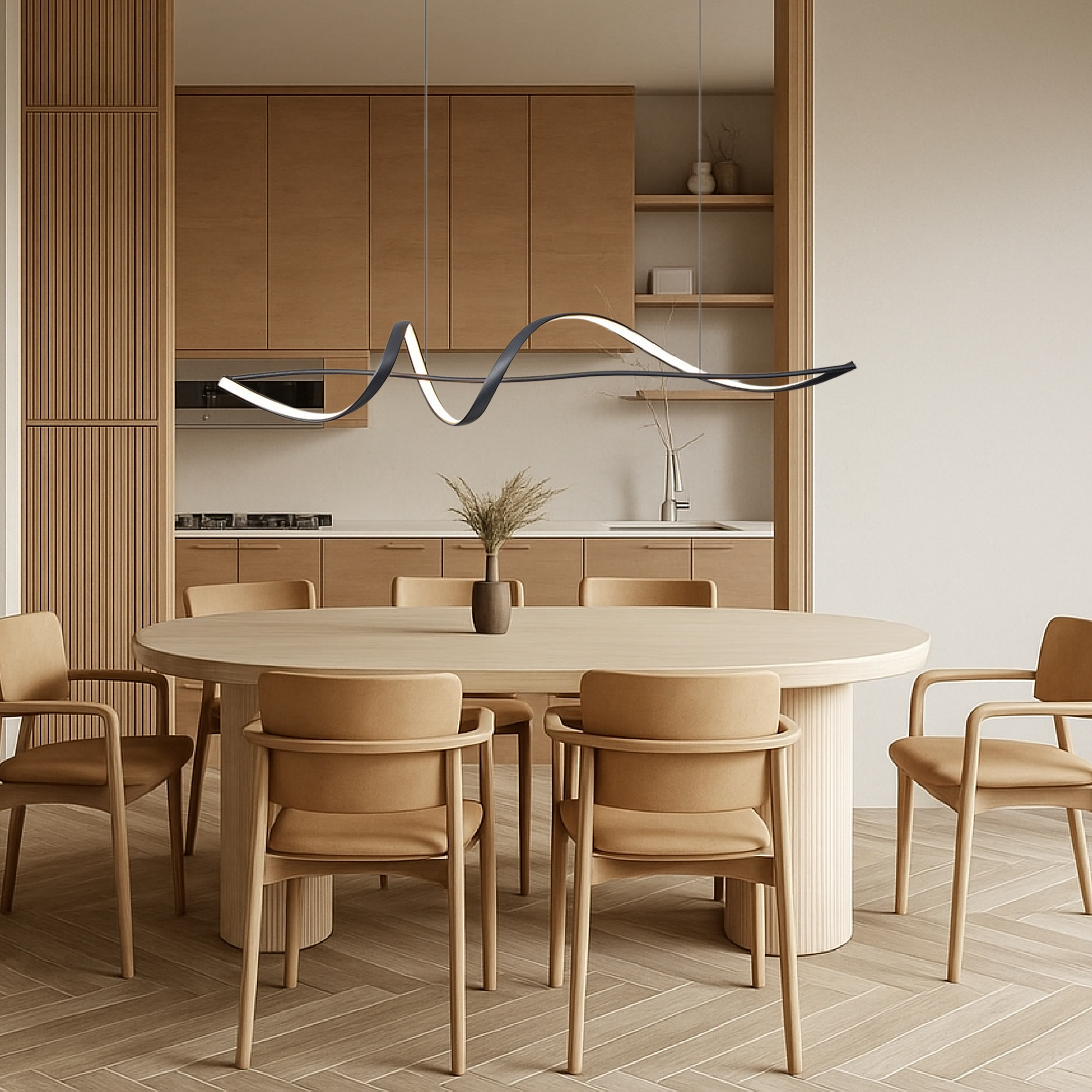 Minimalistyczna lampa wisząca LED Flow