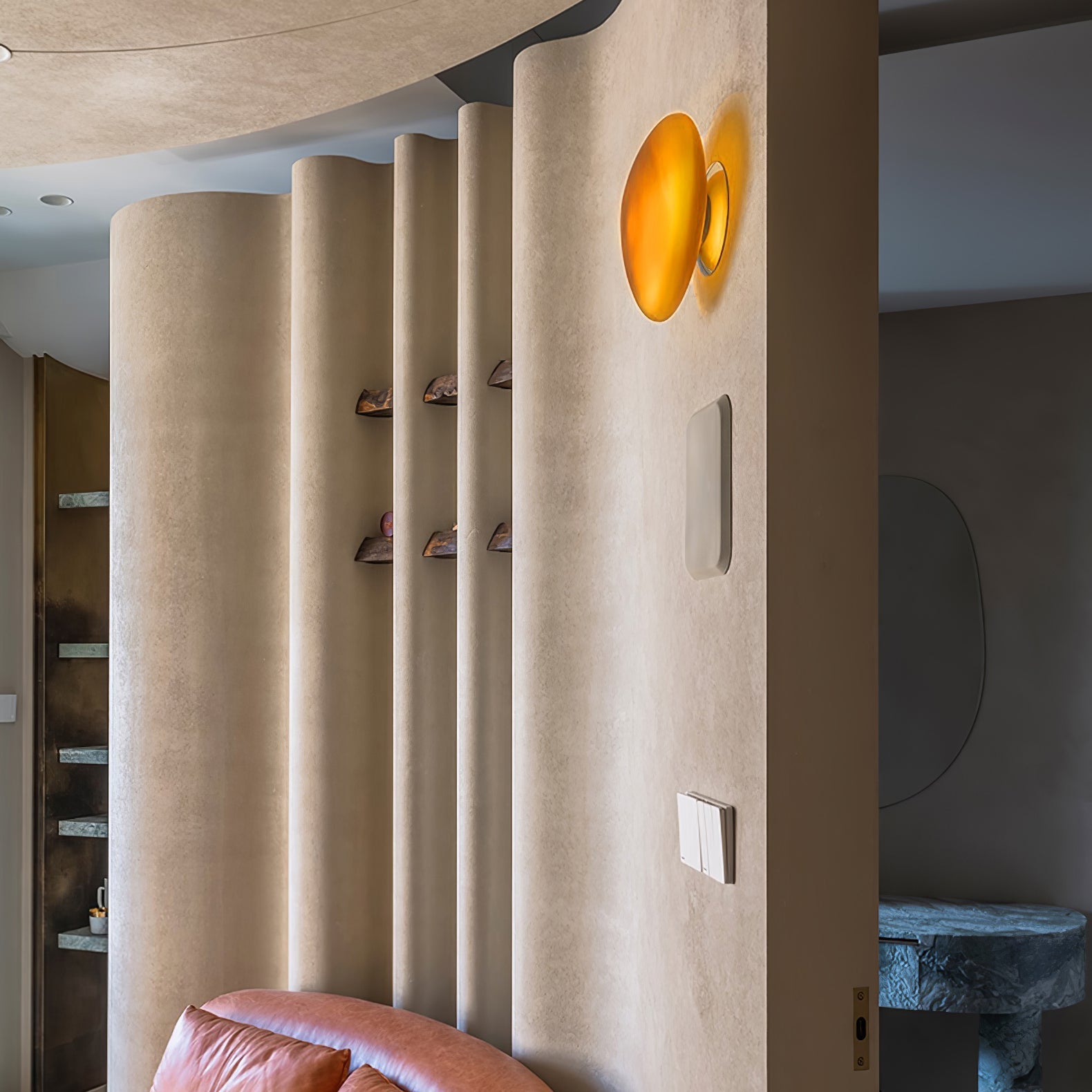 Wandlamp LED Wallstone Ovale Kap