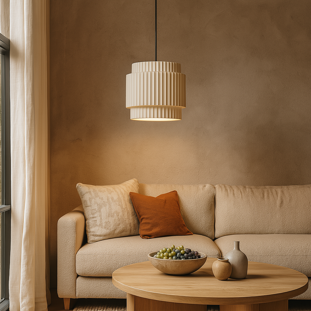 Minimalistyczna ceramiczna kolorowa lampa wisząca