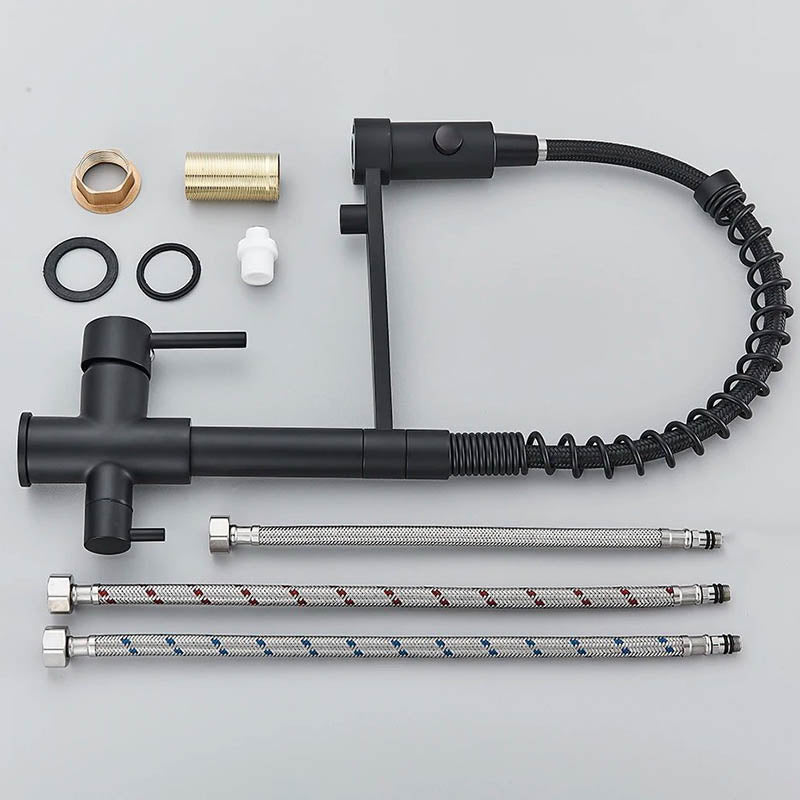 Bateria kuchenna z elastyczną wylewką i podwójnym wylotem