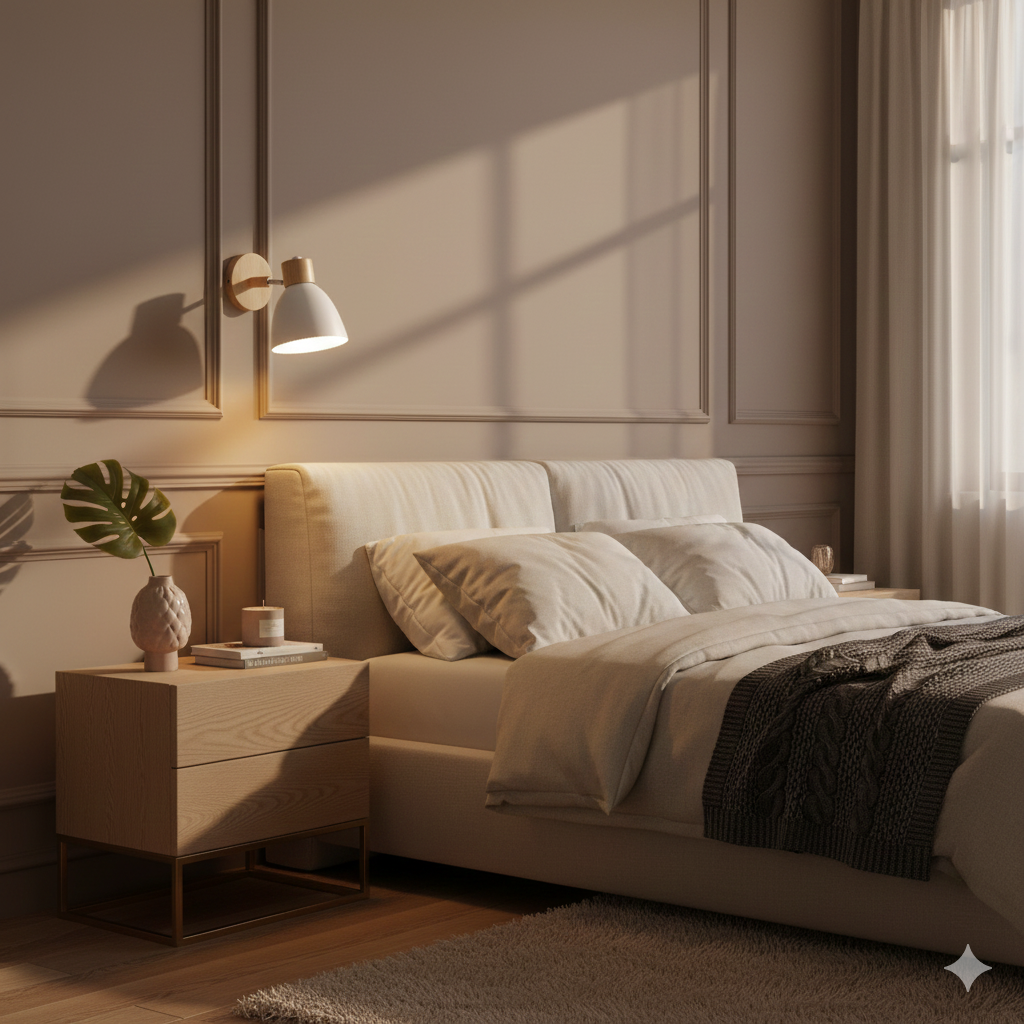 Moderne minimalistische wandlamp LED in kegelvorm van hout