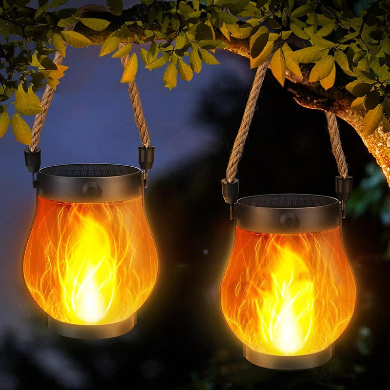Solarlamp decoratief met vlamimitatie-effect