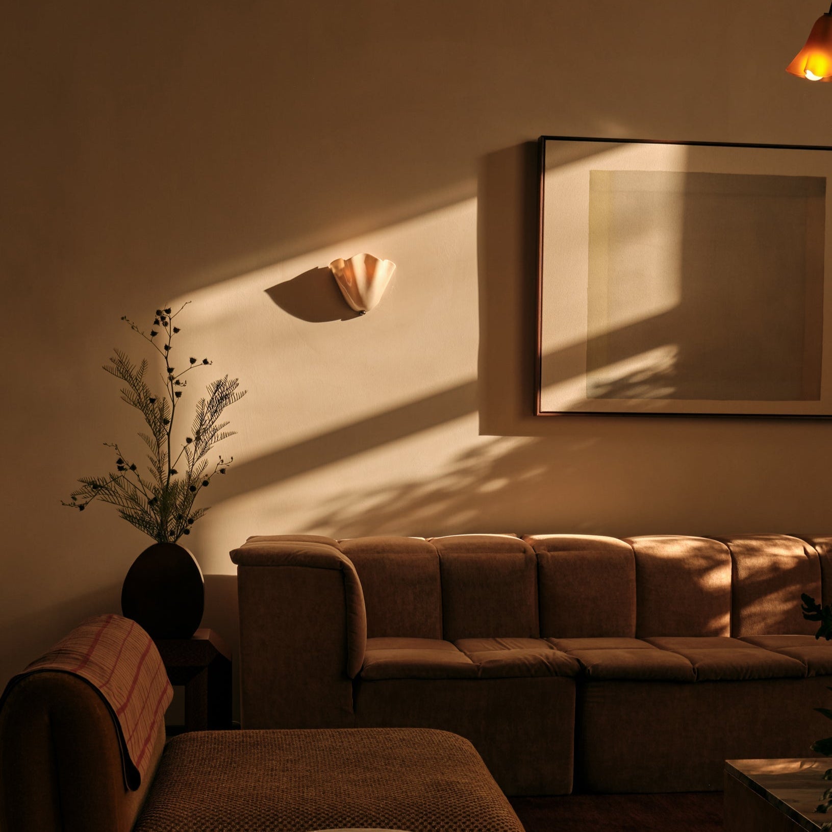 Retro wandlamp van glas in schelpvorm LED