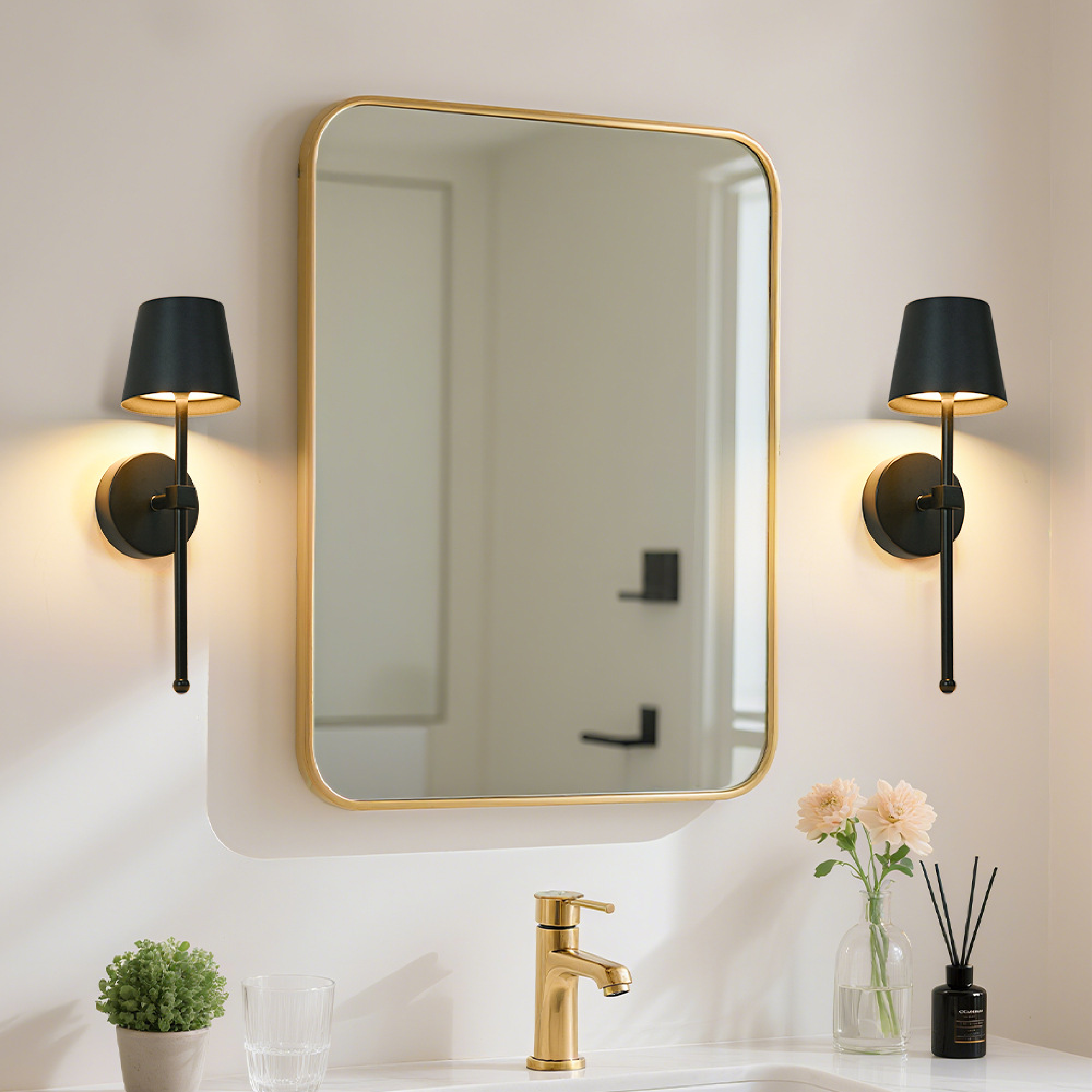 Nowoczesna akumulatorowa bezprzewodowa lampa ścienna