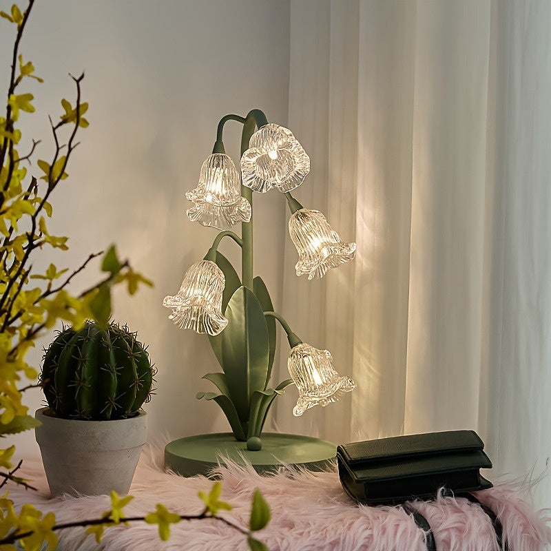 Lampa Stołowa w Kształcie Kwiatów