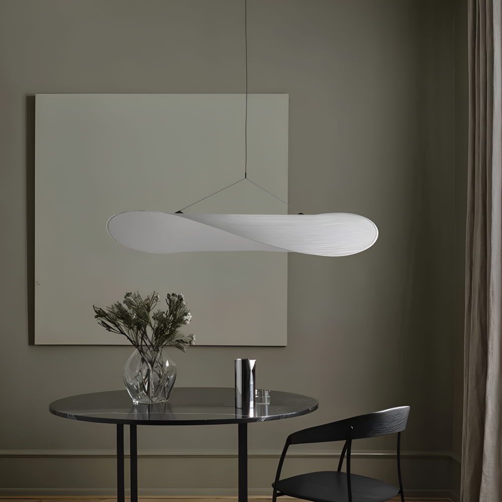 Lampa wisząca LED z kloszem w kształcie fali