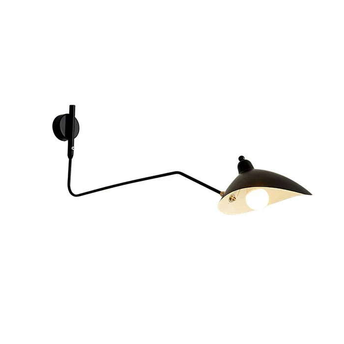 Verstelbare wandlamp met dubbele arm