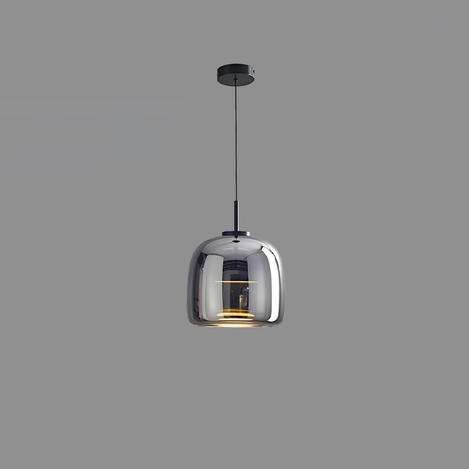 Moderne hanglamp met LED van getint glas