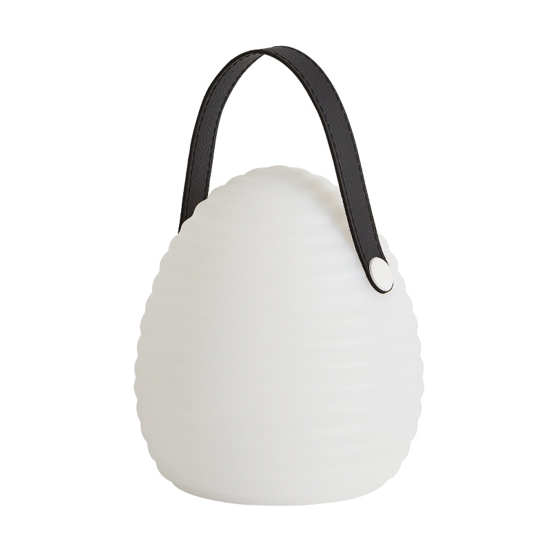 Buitenhanglamp met verlicht geribbeld glas