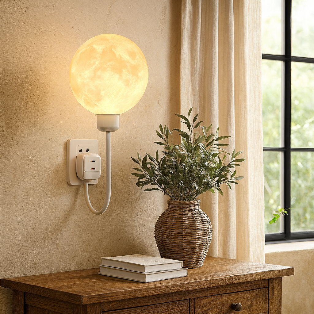 Moderne wandlamp Moon Plug-in
