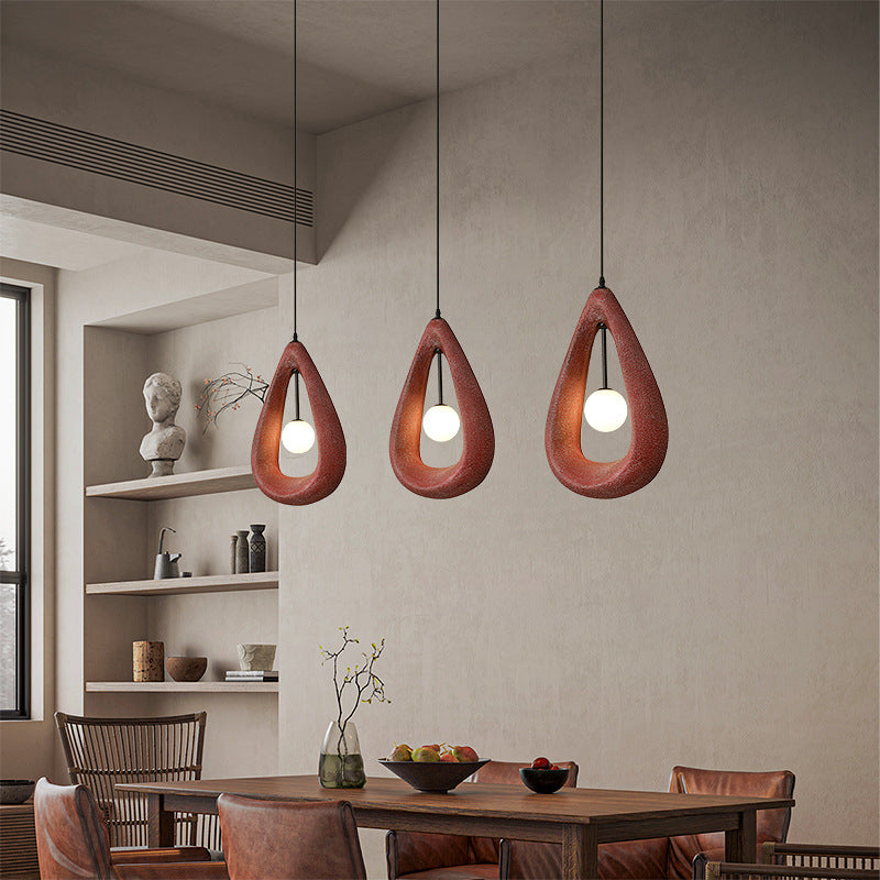 Moderne ovale hanglamp in Japanse stijl