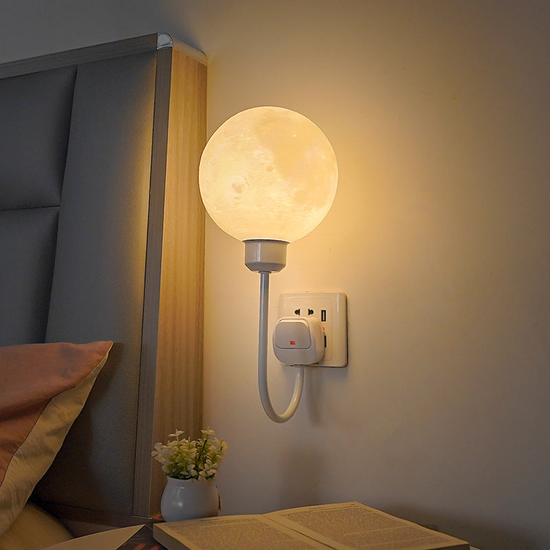 Nowoczesna lampa ścienna Moon Plug-in
