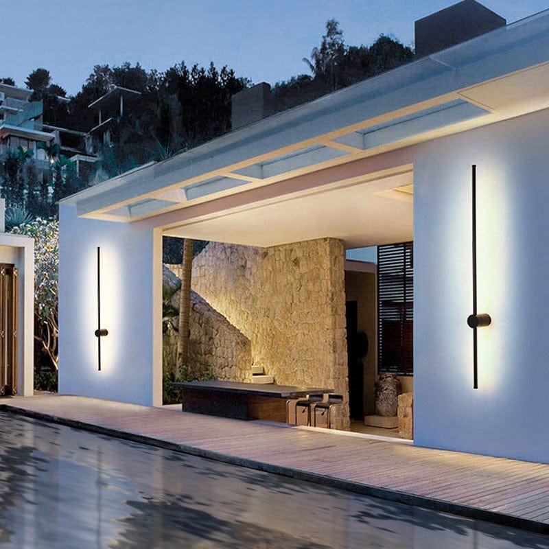 Minimalistyczna elegancka lampa ścienna zewnętrzna
