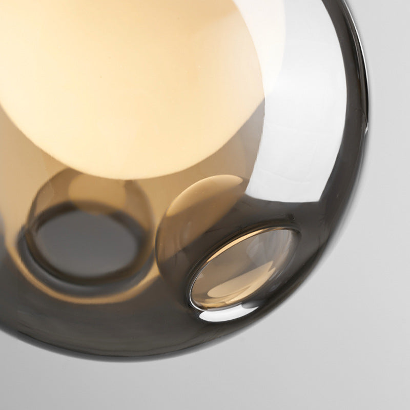 Nowoczesna włoska lampa wisząca ze szkła