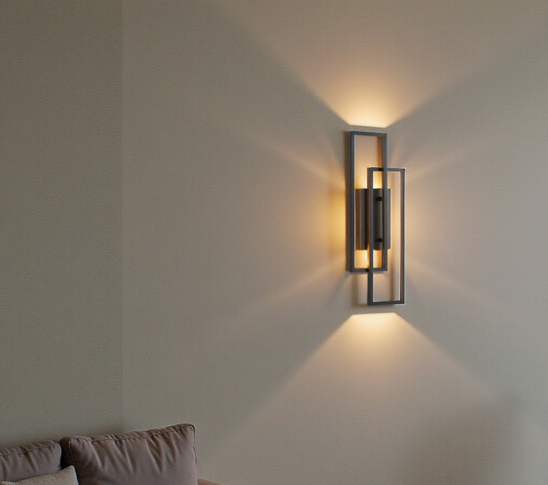 Moderne LED-wandlamp met elegante rechthoekige vorm