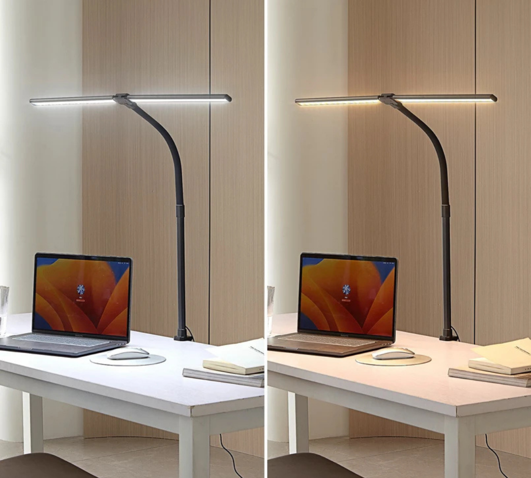 Lampe de bureau moderne à DEL avec trois couleurs de lumière