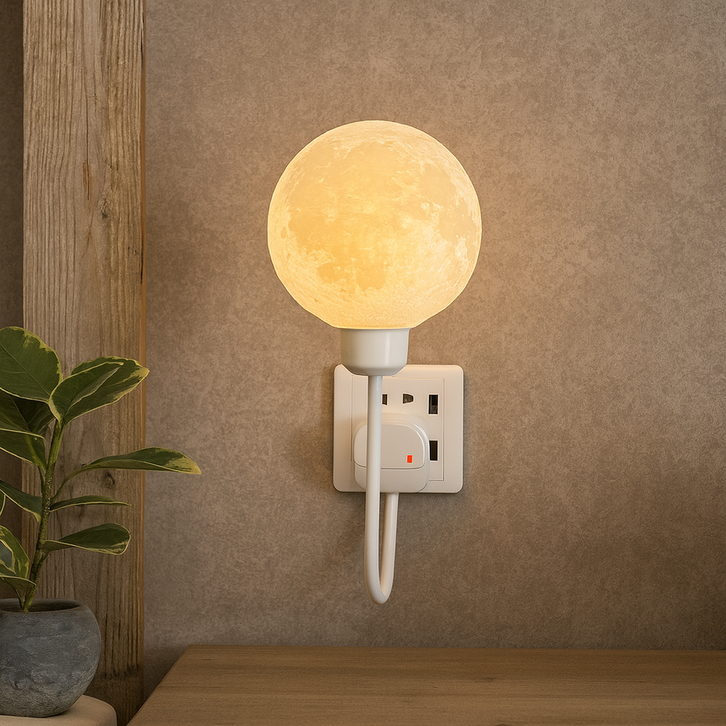 Nowoczesna lampa ścienna Moon Plug-in