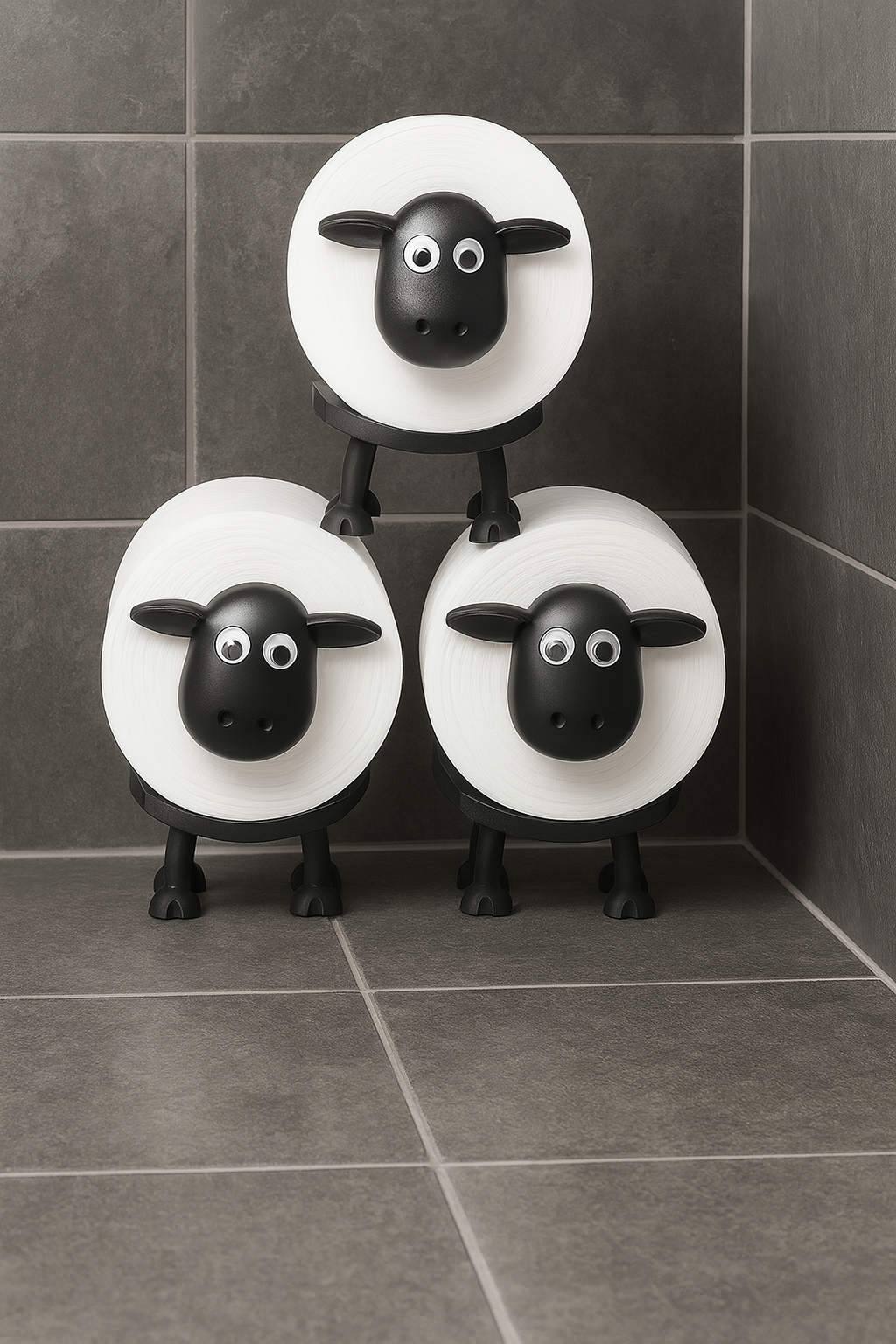 Uchwyt na papier toaletowy w formie stojącej owcy