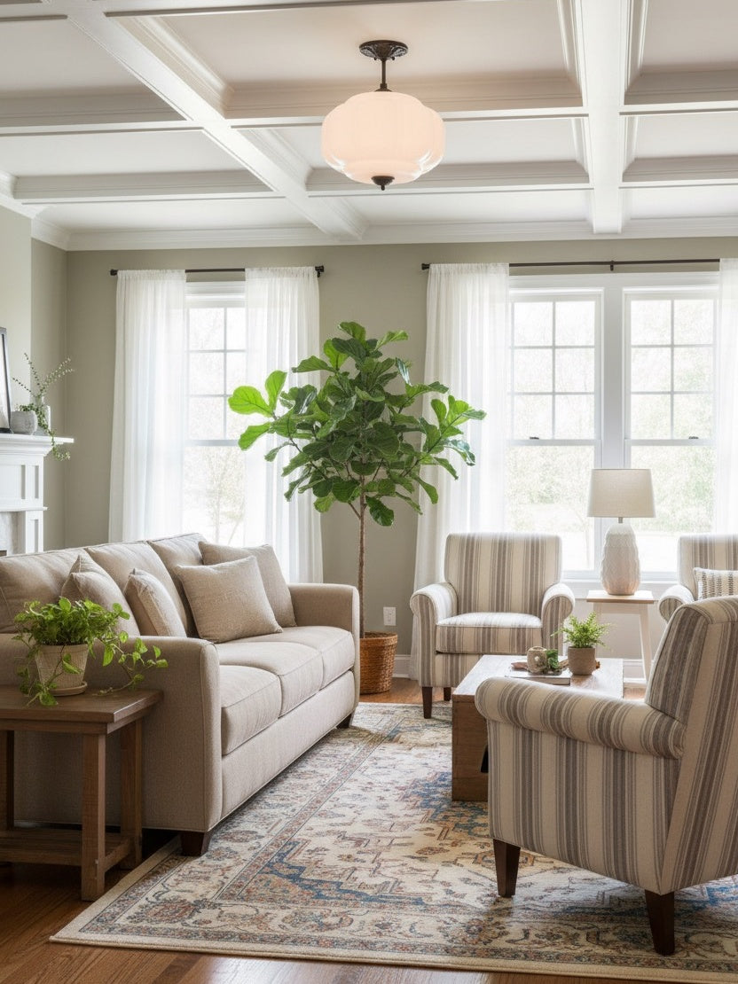 Lampa wisząca w kształcie dyni w stylu vintage, półpłaska, szklana