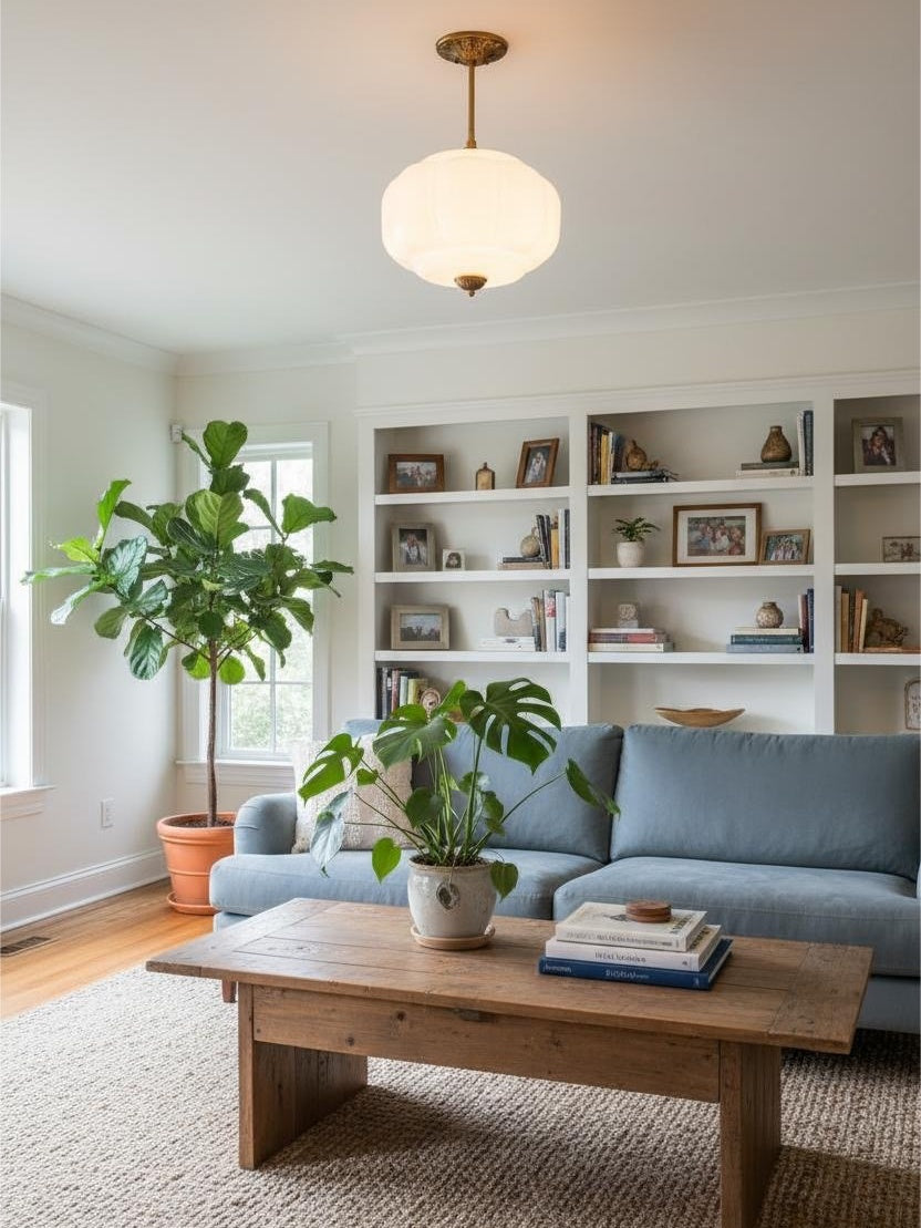 Lampa wisząca w kształcie dyni w stylu vintage, półpłaska, szklana