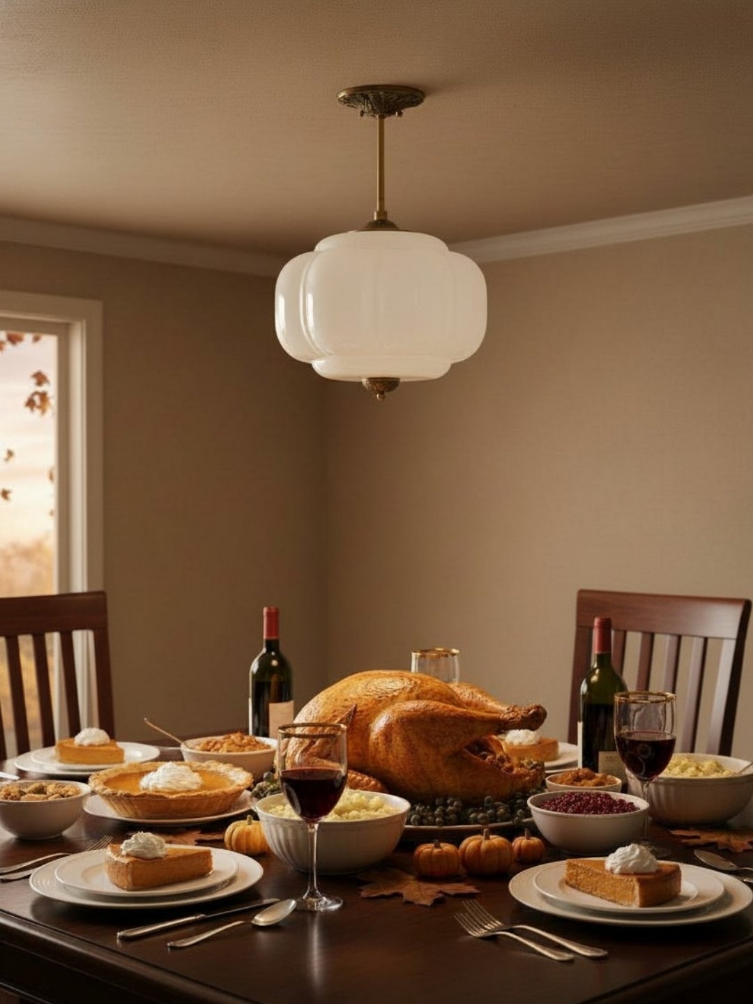 Lampa wisząca w kształcie dyni w stylu vintage, półpłaska, szklana