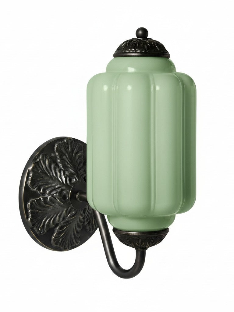 Klasyczna szklana lampa ścienna w kształcie dyni